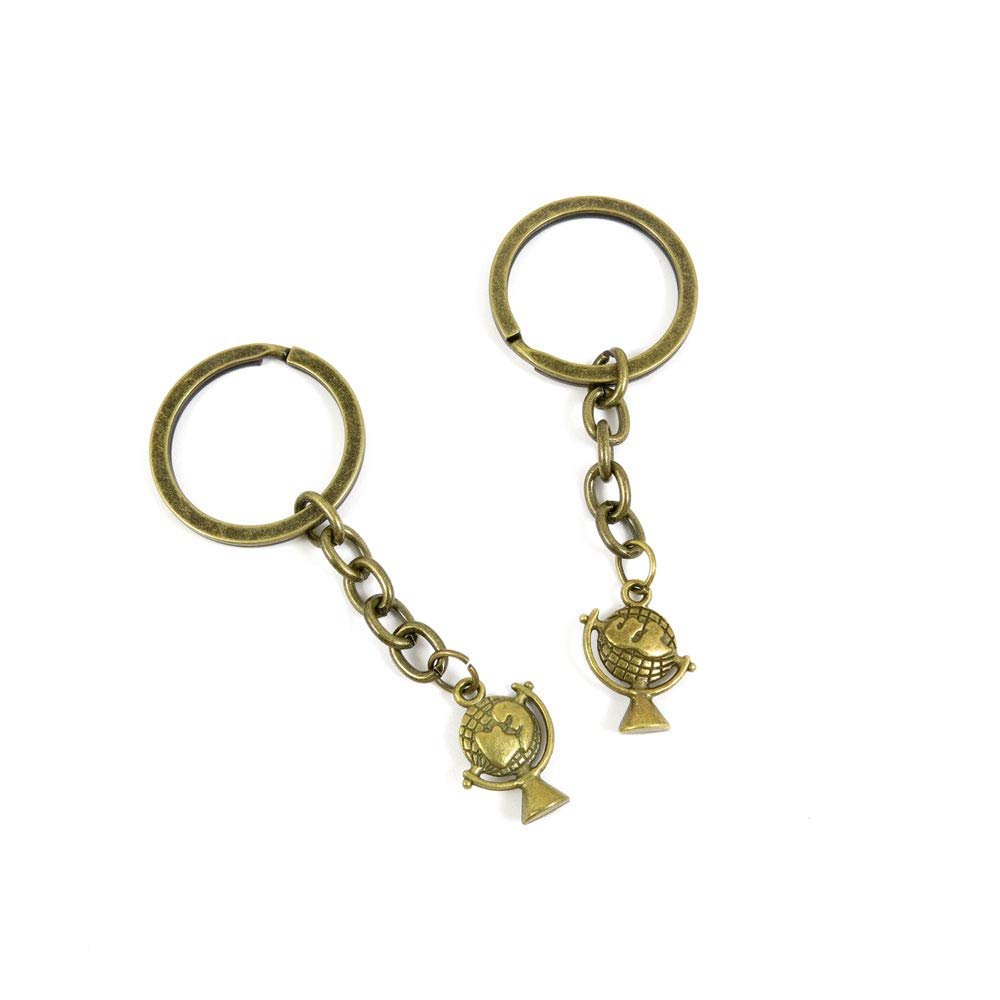 1 Items Keychain Keyring Key Tags Chains Rings Jewelry Bag Charms U5QG8 Globe