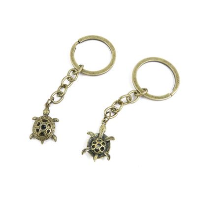 5 Items Keychain Keyring Key Tags Chains Rings Jewelry Bag Charms J9CT3 Hollow Turtle Tortoise