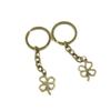 5 Items Keychain Keyring Key Tags Chains Rings Jewelry Bag Charms W6FP6 Lucky Clover Leaf view 1