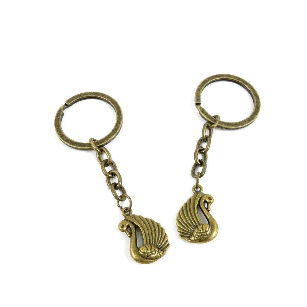 1 Items Keychain Keyring Key Tags Chains Rings Jewelry Bag Charms W2IQ8 Swan Goose