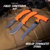 OUTDOOR EDGE WildGuide 4-Piece Hunting Knife Set & Field Dressing Kit | Featuring Razor-Sharp Caping Blade, Gut-Hook Skinning Knife, Bone Saw, in a Camo Nylon Belt Sheath | Butcher Knife Set for Deer view 3