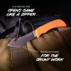 OUTDOOR EDGE WildGuide 4-Piece Hunting Knife Set & Field Dressing Kit | Featuring Razor-Sharp Caping Blade, Gut-Hook Skinning Knife, Bone Saw, in a Camo Nylon Belt Sheath | Butcher Knife Set for Deer view 4