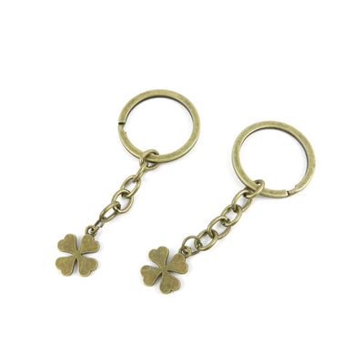 5 Items Keychain Keyring Key Tags Chains Rings Jewelry Bag Charms K3XX8 Lucky Clover Leaf