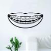 Smile Braces Wall Decal Sticker Vinyl Art Bedroom Living Room Decor Decoration Teen Quote Inspirational Boy Girl Baby Dentist Orthodontics Orthopedic Teeth Tooth Health Brush Toothbrush Orthodontia view 1