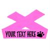 Violet Victoria Personalized Custom Paw Print Tie Headband - Flat Letters (Non Sparkle) - Neon Pink view 1