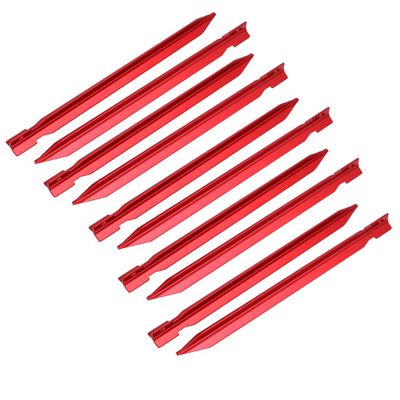 Aexit 10pcs 1-inch Home hardware Length Aluminium Alloy Tent Grounding Stake Red for Camping Hiking Model:94as76qo53