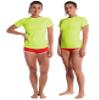 BUBBLELIME 4 Styles Long/Short Sleeve Rashguard for Women UPF 50+ Sun Protection - Basic Short Sleeve_Neonyellow Small_BWST002 view 2