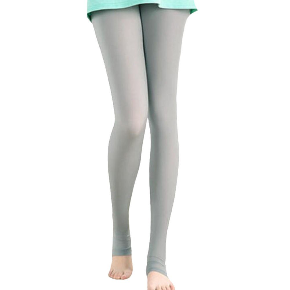 Winter Light Breathable Clothing Pants Sport Leggings Womens Golf Clothes Stirrups Leggings Sun Protection Cool Ice Silk Leg Socks(Gray)