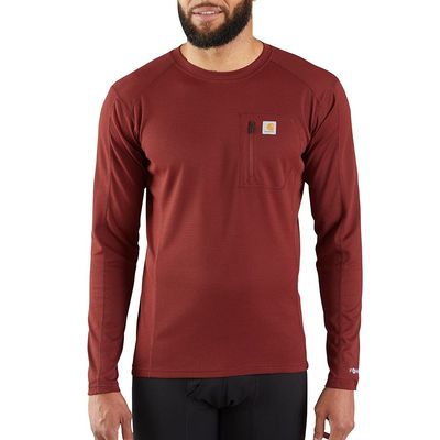 Carhartt Men's MBL104 Base Force Midweight Base Layer Tech Crew - XX-Large - Fired Brick