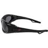 Hurricane Eyewear Category-5 Jet Ski Water-Sport Floating Goggles Interchangeable from Sunglasses to Goggles Black Frame with Polarized Smoke Lens view 4