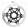 Disc Brake Rotor, Lightweight Floating Brake Disc Brake Pads with T25 Screws for Mountain Road 160/180/203mm(180mm-Black) view 3