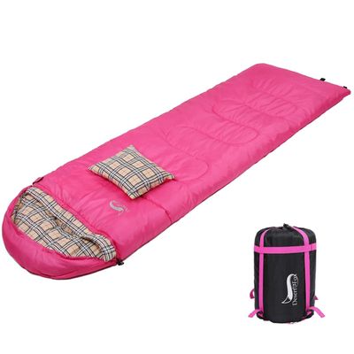 DESERT & FOX Cotton Flannel Sleeping Bags with Pillow, 4 Season Warm & Cold Weather Envelope Compression Sack, Lightweight & Portable Backpacking Sleeping Bag for Outdoor Camping, Hiking, Traveling