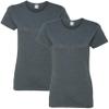 Gildan Women's Heavy Cotton Adult T-Shirt, 2-Pack Shirt, Dark Heather, X-Large view 1