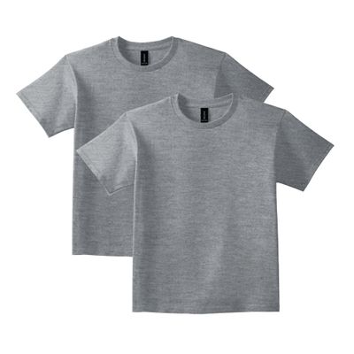 Gildan Unisex Child Ultra Cotton T-shirt, Style G2000b, Multipack, Sport Grey, Small US