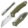 Firebird GANZO FH31 Folding Pocket Knife, 3.38" D2 Steel Blade Ergonomic G10 Handle with Clip Hunting Fishing Flipper Camping Outdoor EDC Knife (Green) view 1