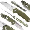 Firebird GANZO FH31 Folding Pocket Knife, 3.38" D2 Steel Blade Ergonomic G10 Handle with Clip Hunting Fishing Flipper Camping Outdoor EDC Knife (Green) view 3