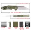 Firebird GANZO FH31 Folding Pocket Knife, 3.38" D2 Steel Blade Ergonomic G10 Handle with Clip Hunting Fishing Flipper Camping Outdoor EDC Knife (Green) view 4