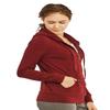 Women's Zip Up Cotton Light Hoodie Jacket (L, Burgundy) view 2