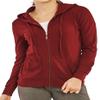 Women's Zip Up Cotton Light Hoodie Jacket (L, Burgundy) view 3