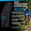 7 iDP Youth Transition Elbow Pads - Black & Blue (Small/Medium) view 4
