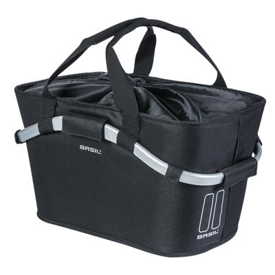 Basil Classic Carry All Rear Basket, Black, 22 Litre