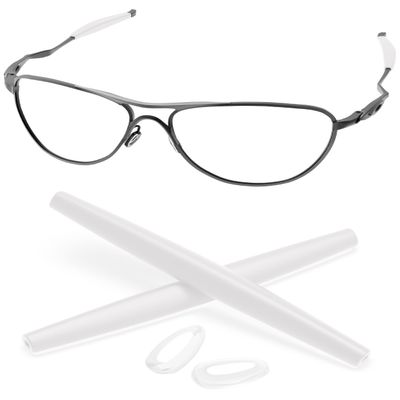 PapaViva 1 Pair Replacement Rubber Kits Nose Pieces & Earsocks for Oakley Crosshair 2012 - White