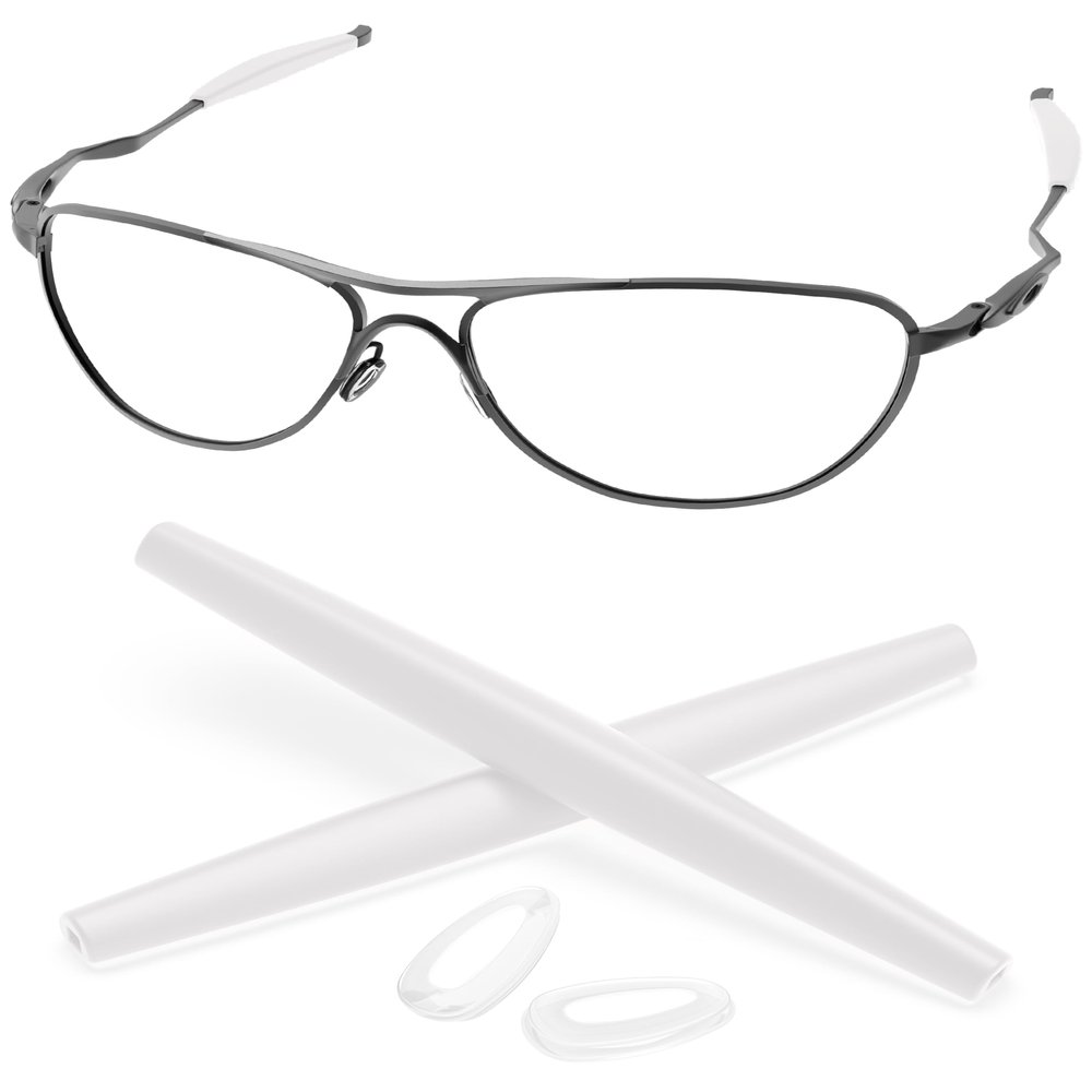 PapaViva 1 Pair Replacement Rubber Kits Nose Pieces & Earsocks for Oakley Crosshair 2012 - White