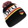 Soccer Team/Country Beanies w/Pom Pom, Cuff 12 inch - Germany/Black view 2
