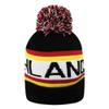 Soccer Team/Country Beanies w/Pom Pom, Cuff 12 inch - Germany/Black view 3