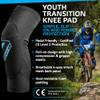7iDP Youth Transition Knee Pads for Mountain Biking and Action Sports, Small/Medium, Black view 3