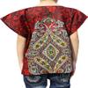 RaanPahMuang Branded Indian Paisley Dashiki Short Sleeve Shirt, 6 Years-8 Years, African Paisley - Turkey Red view 2
