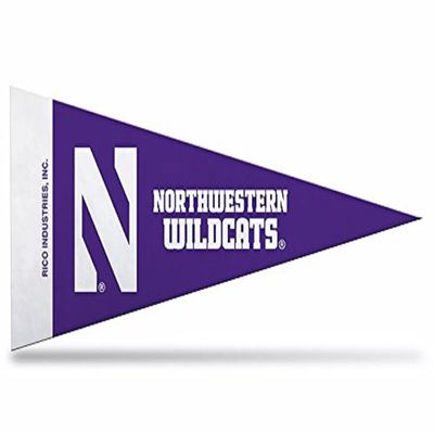 Rico Industries NCAA Northwestern Wildcats 4-Inch by 9-Inch Classic Mini Pennant Dcor