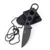 Sanrenmu 7130 Straight Fixed Blade Knife with Sheath 8Cr14Mov Stainless Steel Blade Handle(Black) view 1