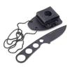 Sanrenmu 7130 Straight Fixed Blade Knife with Sheath 8Cr14Mov Stainless Steel Blade Handle(Black) view 4