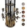 Rush Creek Creations | Round Fishing Rod Holder for 16 Freshwater Fishing Poles, Fishing Gear, and Fishing Accessories | Fishing Rod Rack with 16 Fishing Rod Clips for Garage Organization view 1