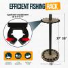 Rush Creek Creations | Round Fishing Rod Holder for 16 Freshwater Fishing Poles, Fishing Gear, and Fishing Accessories | Fishing Rod Rack with 16 Fishing Rod Clips for Garage Organization view 3