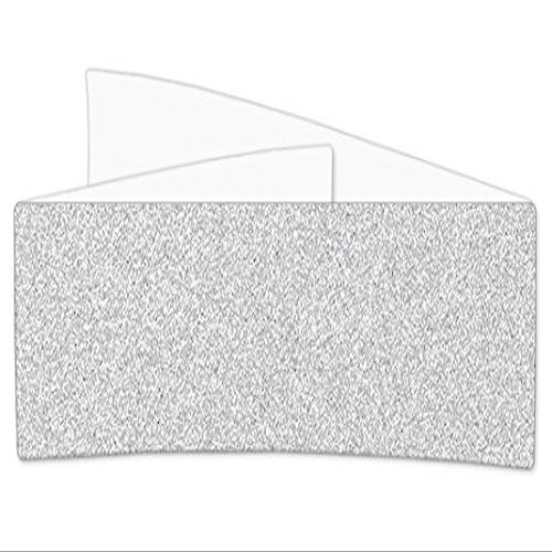 Sparkle Silver Glitter Invitation Belly Bands, MirriSPARKLE, 14 Inch, 25 Pack