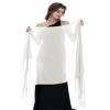 BANETTETA White Shawl For Women Dressy White Pashmina Scarf For Women view 4
