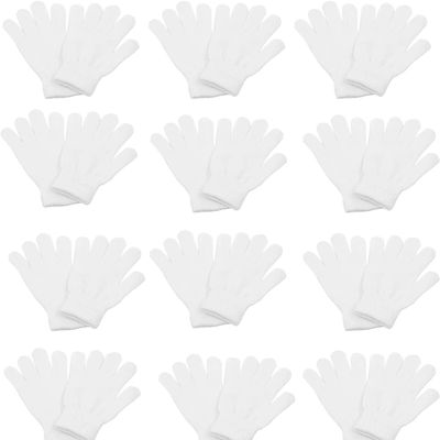 FOMANN Kids Warm Magic Gloves 12 Pairs Boys Knit Gloves Girls Winter Solid Finger Gloves
