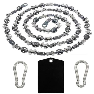 Homyall upgrade 53 Inch High Reach Tree Limb Hand Rope Chain Saw Cuts Branches Manual Pocket Chainsaw with 68 Sharp Blades on Both Sides for Gardening Camping Hiking Survival Gear-No Ropes Included