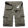 AKARMY Men's Lightweight Multi Pocket Cotton Casual Cargo Shorts,Outdoor Twill Camo Shorts with Zipper Pockets(No Belt) 038 Light Gray view 1