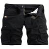 AKARMY Men's Lightweight Multi Pocket Cotton Casual Cargo Shorts,Outdoor Twill Camo Shorts with Zipper Pockets(No Belt) 038 Black view 1