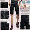 AKARMY Men's Lightweight Multi Pocket Cotton Casual Cargo Shorts,Outdoor Twill Camo Shorts with Zipper Pockets(No Belt) 038 Black view 4