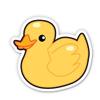 Rubber Ducky Round Metal 0.75" Lapel Pin Hat Shirt Pin Tie Tack Pinback view 2