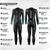 Synergy Triathlon Wetsuit 3/2mm - Volution Full Sleeve Smoothskin Neoprene for Open Water Swimming (Women, Women's W3) view 3