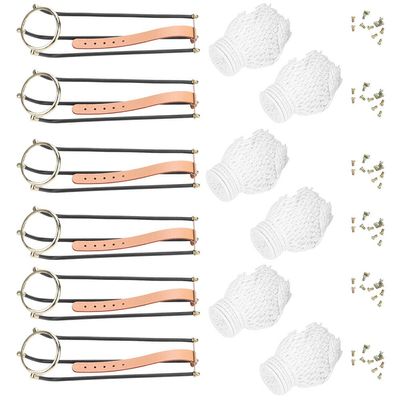 Tbest Pool Table Pocket Pockets Rails,6pcs Billiards Table Rail Pockets Standard Snooker Billiard Table Replacement Solid Empire Rail with Net Pockets Set Snooker Pocket Billiard