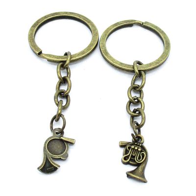 100 Items Keychain Keyring Key Tags Chains Rings Jewelry Bag Charms AA442 French Horn