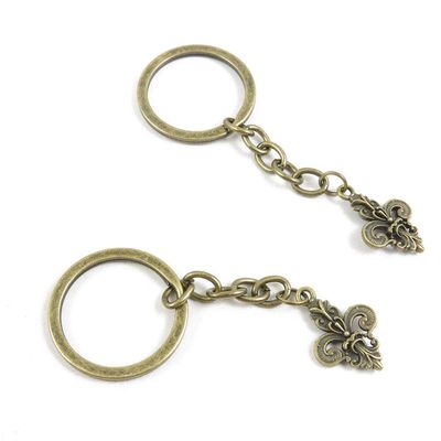 1 Items Keychain Keyring Key Tags Chains Rings Jewelry Bag Charms L6TQ8 Fleur De Lis Iris Lily