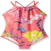 Kanu Surf Big Girls' Jasmine Beach Sport Halter One Piece Swimsuit, Paige Floral Coral, 14 view 1