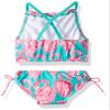Kanu Surf Girls' Big Hallie Flamingo Halter Tankini Beach Sport 2-Piece Swimsuit, Green, 12 view 2